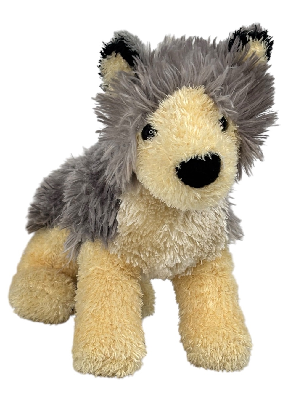 Douglas Cuddle Toys Retired Howl Wolf Pup 2010 #3756 Tan & Grey 9” Kohair Plush